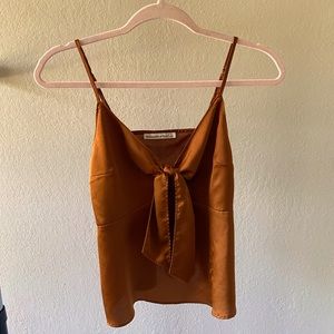 A&F Fall Orange Satin Tank 🧡